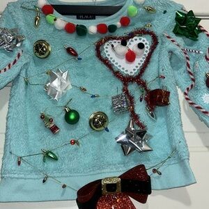Children’s Place OOAK Altered Ugly Christmas Sweater MUST SEE!